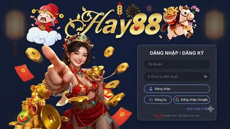 Giao diện các nút chức năng đăng ký và đăng nhập tài khoản trên trang chủ